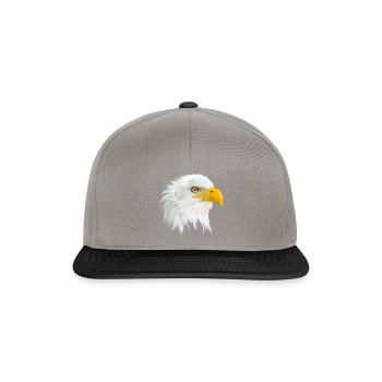Adlerkopf - Snapback Cap - Graphit/Schwarz - Vorne