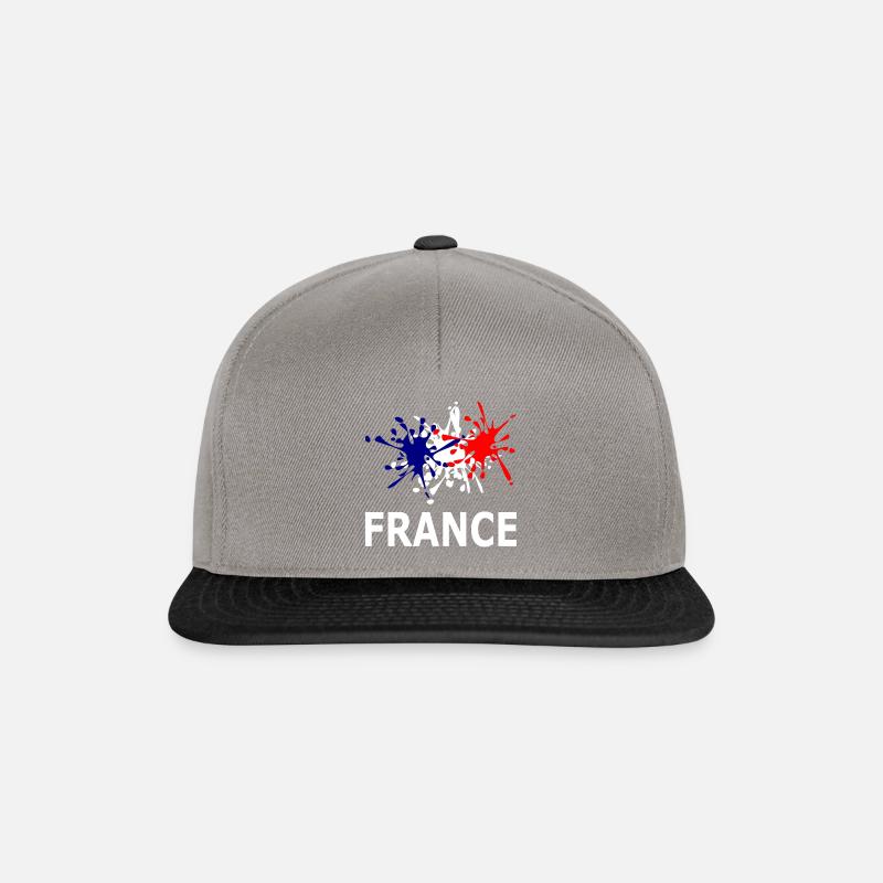 Bleu Blanc Rouge - Feu d'artifice - Casquette snapback - gris graphite/noir