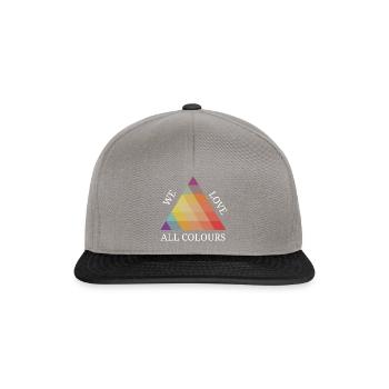 We love all colors colorful instead of brown racism - Snapback Cap - graphite/black - Front