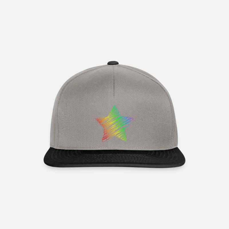 LGBT Regenbogen gay Stern - Snapback Cap - Graphit/Schwarz