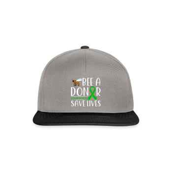 Bee A Donor Organ Donor Saves Lives - Snapback Cap - Graphit/Schwarz - Vorne