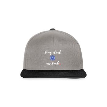 Frag doch einfach - Snapback Cap - Graphit/Schwarz - Vorne