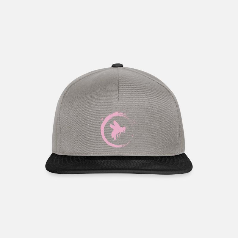 Biene - Snapback Cap - Graphit/Schwarz
