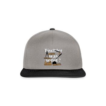 Schreiner,Tischler , Tischler was sonst (25) - Snapback Cap - Graphit/Schwarz - Vorne