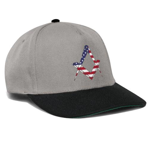 Winkel Zirkel Freimaurer USA Flagge - Snapback Cap