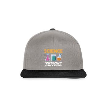 Funny Chemistry Stuff In A Laboratory - Snapback Cap - Graphit/Schwarz - Vorne