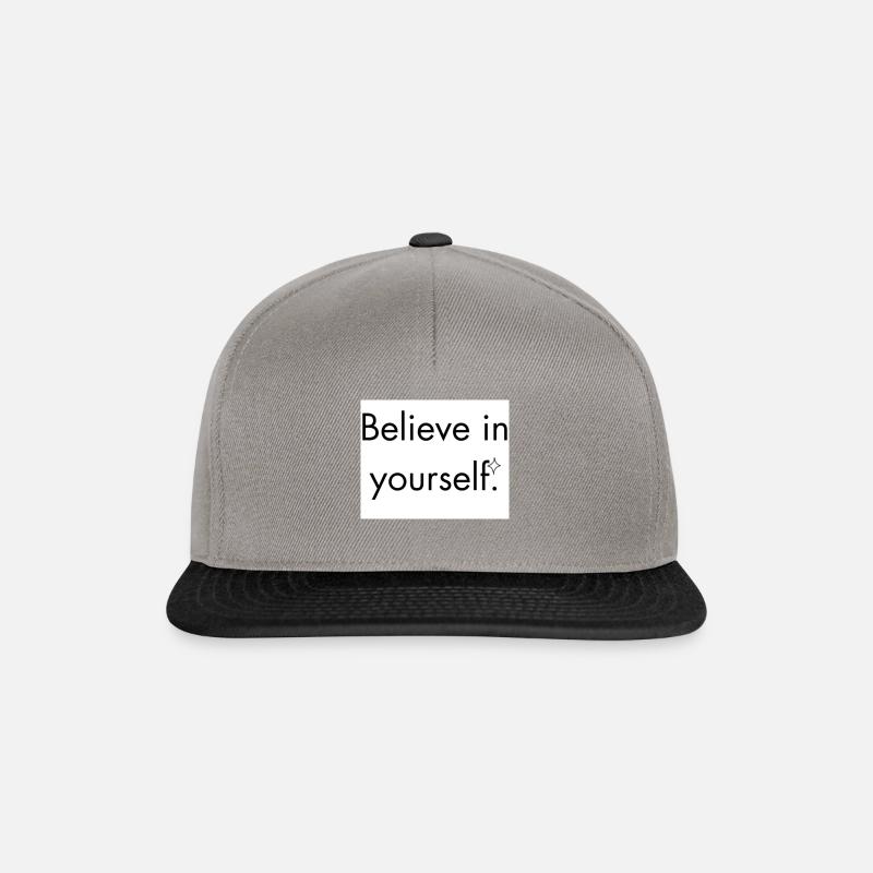 Believe in yourself Design - Snapback Cap - Graphit/Schwarz