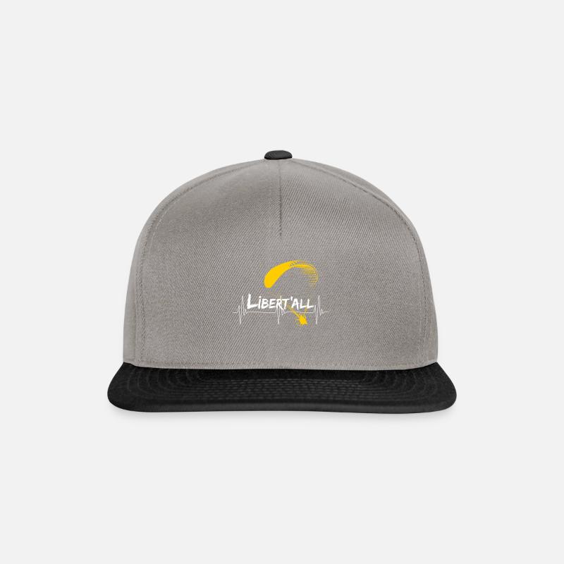 Libert'all Paramoteur vibrations - Casquette snapback - gris graphite/noir