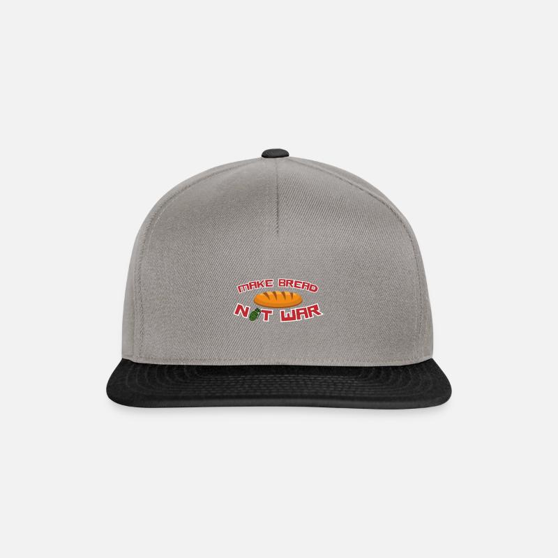 Make Bread Not War - Snapback Cap - graphite/black