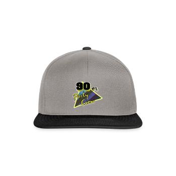 90s party crew - Snapback Cap - graphite/black - Front