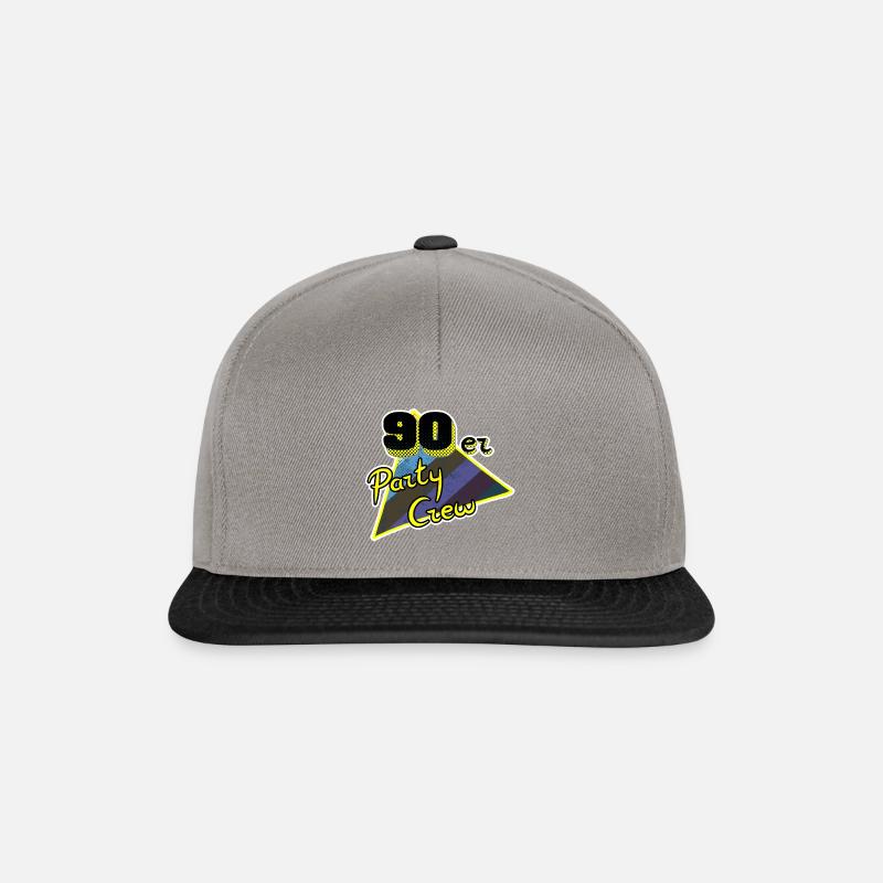 90er Party Crew - Snapback Cap - Graphit/Schwarz