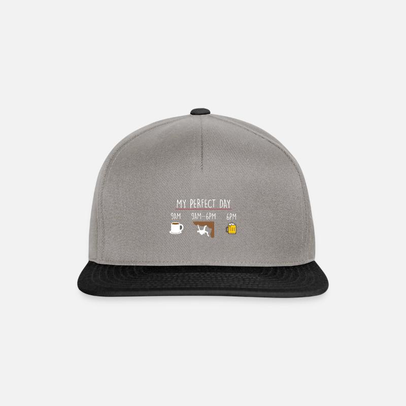 Mein perfekter Tagesklettern - Snapback Cap - Graphit/Schwarz