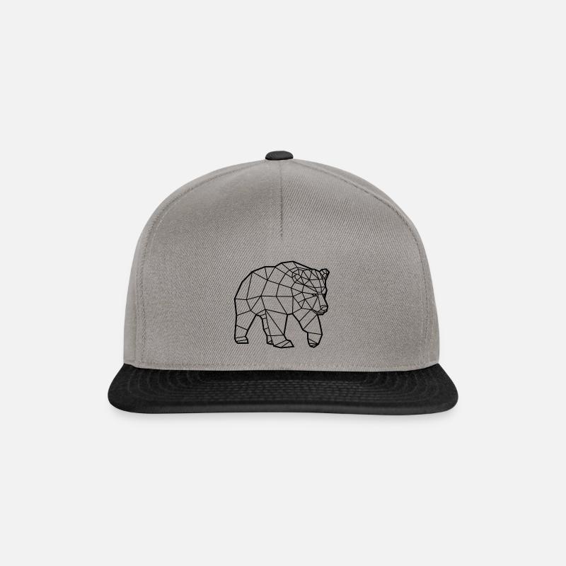 Geometrischer Bär - Snapback Cap - Graphit/Schwarz