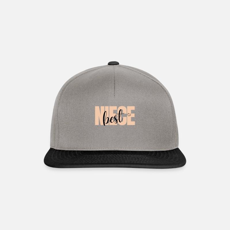 Meilleur design de nièce avec une idée de cadeau de cœur - Casquette snapback - gris graphite/noir