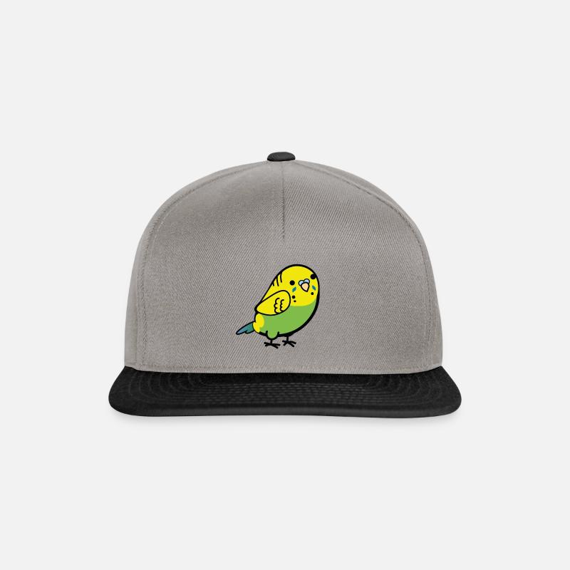 Wellensittich - Snapback Cap - Graphit/Schwarz