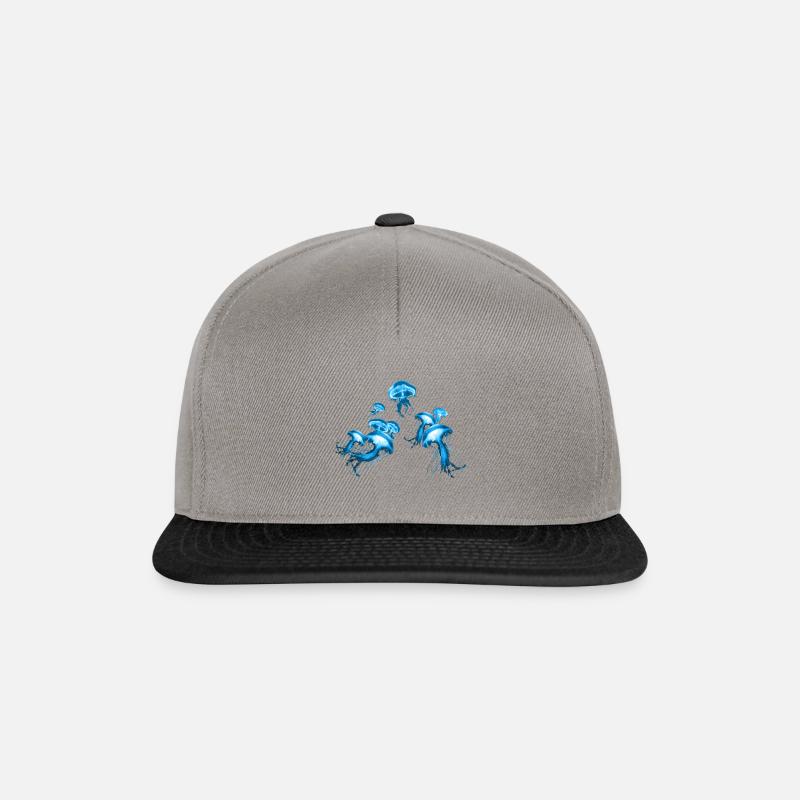 blue jellyfish - Snapback Cap - graphite/black