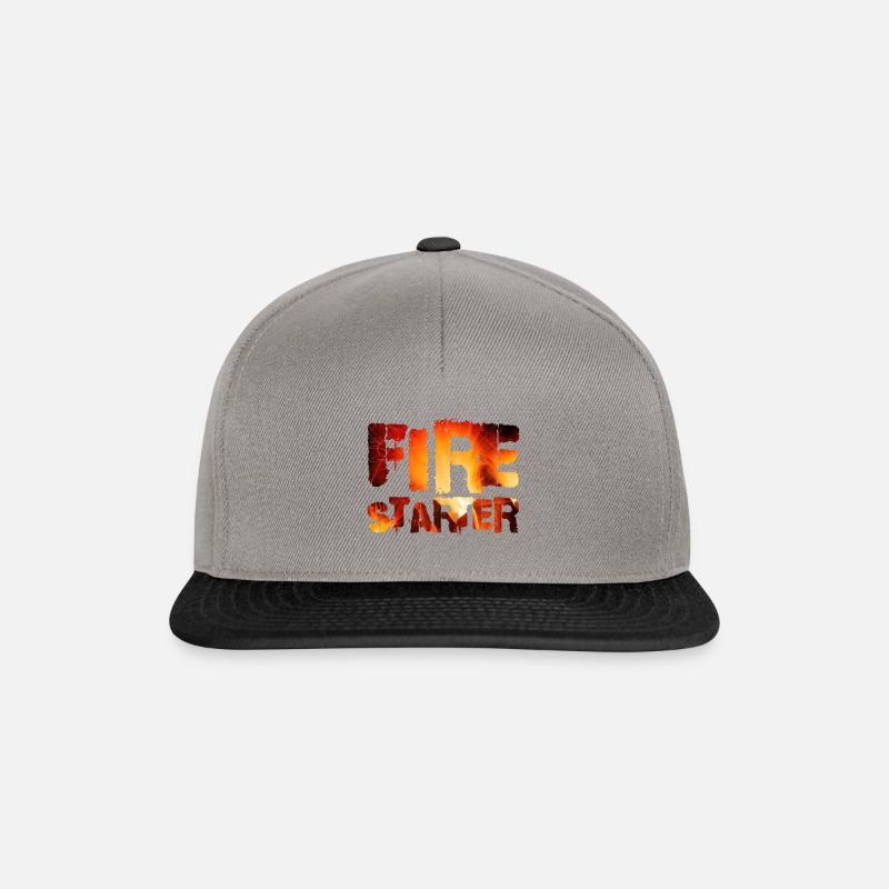 STARTER INCENDIE - Casquette snapback - gris graphite/noir