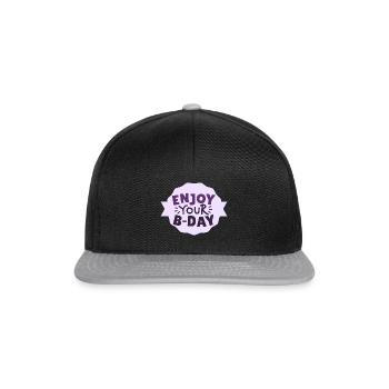 Anniversaire sort drôle drôle motto tendance sort - Casquette snapback - noir/gris - Devant