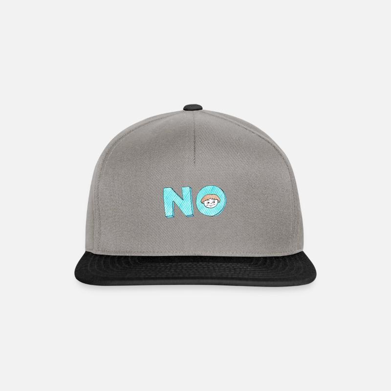NEIN 2 - Snapback Cap - Graphit/Schwarz