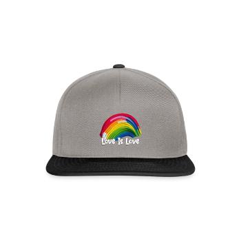 Prideful Skies LGBTQ gay pride Rainbow Love - Snapback Cap - Graphit/Schwarz - Vorne