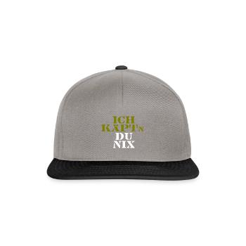 Lustige Sprüche Käptn Kapitän Segeln - Snapback Cap - Graphit/Schwarz - Vorne