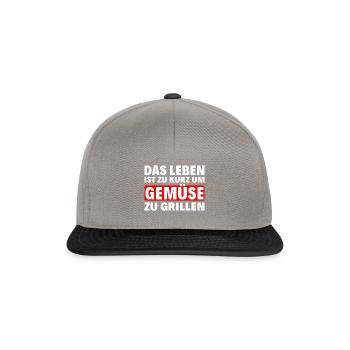 Grillen - Gemüse - Snapback Cap - Graphit/Schwarz - Vorne