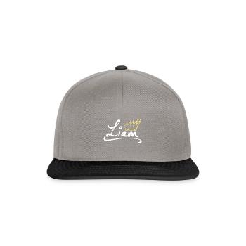 Étiquette de nom de couronne Liam - Casquette snapback - gris graphite/noir - Devant