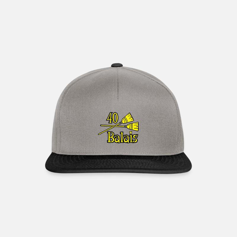 40 balais ans anniversaire - Casquette snapback - gris graphite/noir