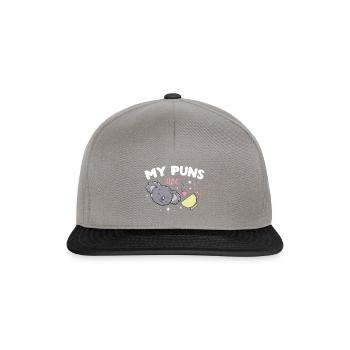 Funny My Puns Are Koala Teas - Snapback Cap - Graphit/Schwarz - Vorne