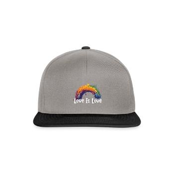 Prideful Skies LGBTQ gay pride Rainbow Love - Snapback Cap - Graphit/Schwarz - Vorne