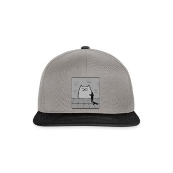 Sleepy Cat - Snapback Cap - graphite/black - Front