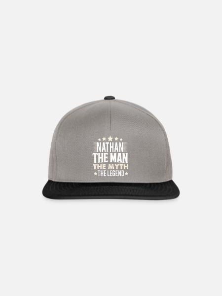 Nathan - Snapback Cap - Graphit/Schwarz