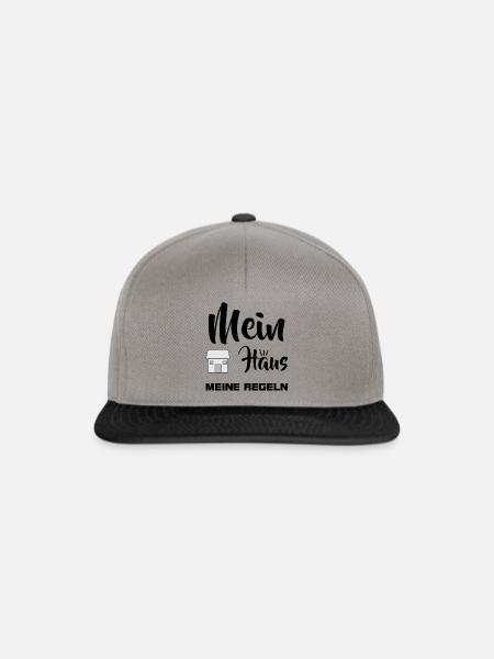 Chef - Mein Haus Meine Regeln - Snapback Cap - Graphit/Schwarz