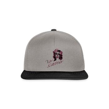 La Catrina Dia de los muertos - Snapback Cap - Graphit/Schwarz - Vorne
