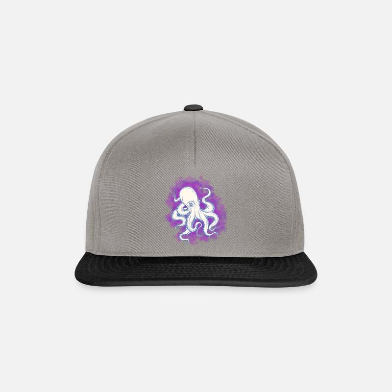 Pieuvre - Casquette snapback - gris graphite/noir