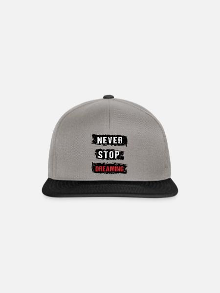 Never stop dreaming - Snapback Cap - Graphit/Schwarz