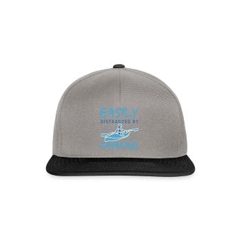 Distrait par le kayak, les canots d'eau vive et la - Casquette snapback - gris graphite/noir - Devant