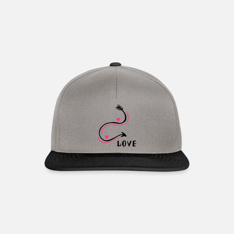 Love Herz Liebe Herzchen Schmetterlinge im Bauch - Snapback Cap - Graphit/Schwarz