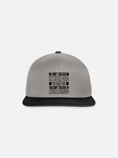 Atheismus - Snapback Cap - Graphit/Schwarz