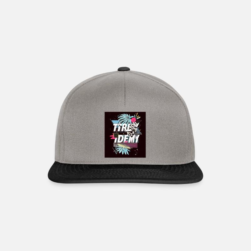 Retro Feuerwerk - Snapback Cap - Graphit/Schwarz