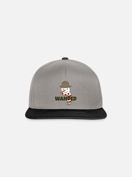 SCHNEEMANN WANTED - Snapback Cap - Graphit/Schwarz