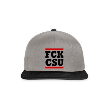 Fck csu - Casquette snapback - gris graphite/noir - Devant