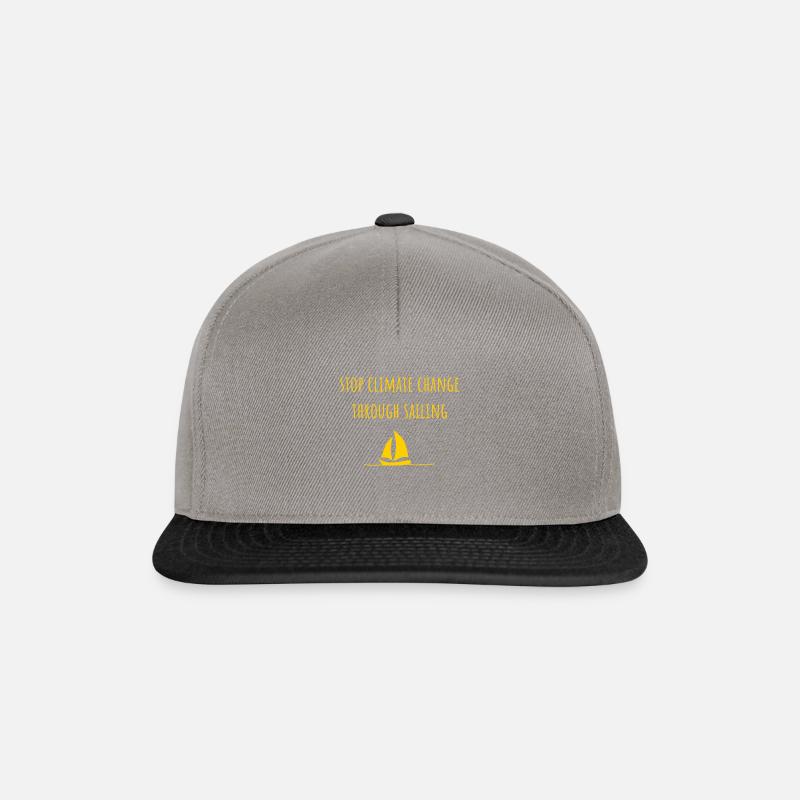 Sailing ship against climate change - Snapback Cap - graphite/black