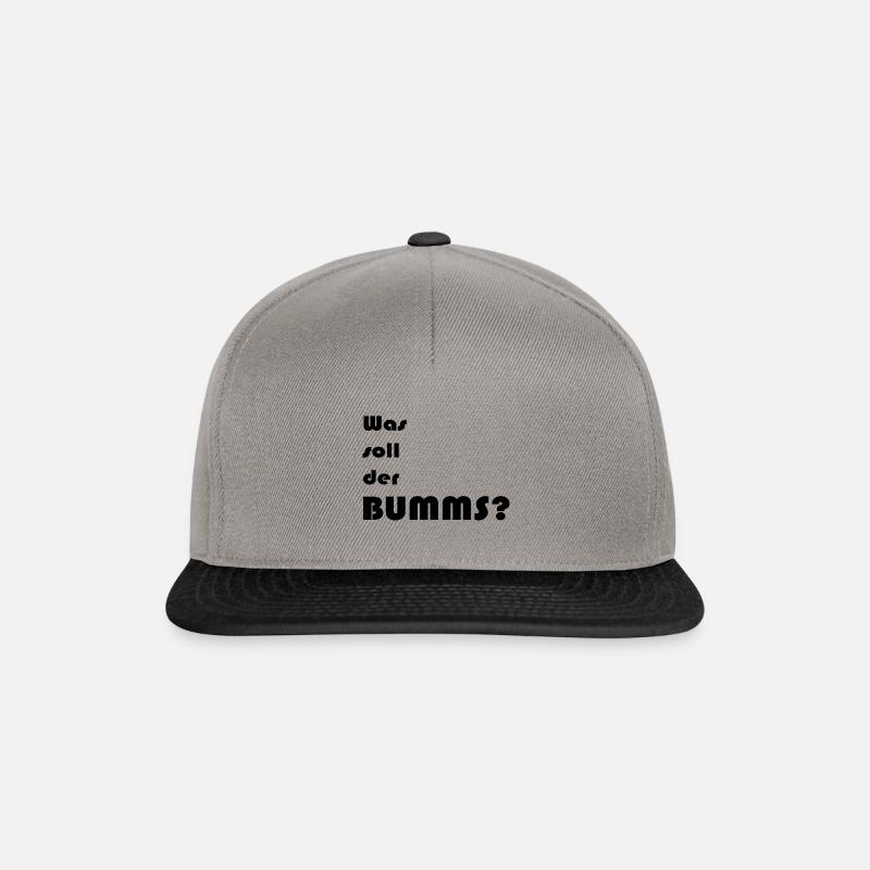 Was soll der Bumms? - Snapback Cap - Graphit/Schwarz