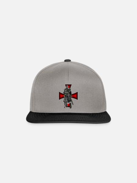 Kreuzritter Mittelalter Design - Snapback Cap - Graphit/Schwarz