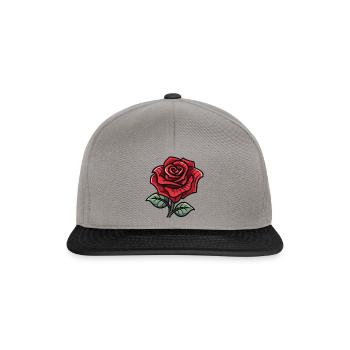 Rose Symbole Amour - Casquette snapback - gris graphite/noir - Devant