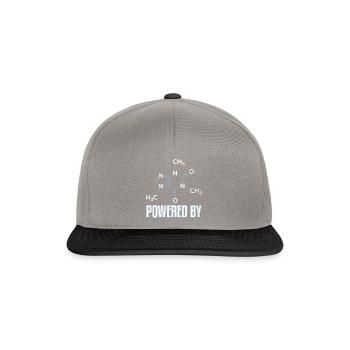 Powered By Caffeine Molecule Gift - Snapback Cap - graphite/black - Front