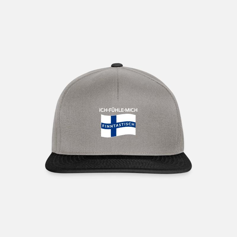 Finnland Finntastisch Suomi Helsinki Geschenk - Snapback Cap - Graphit/Schwarz