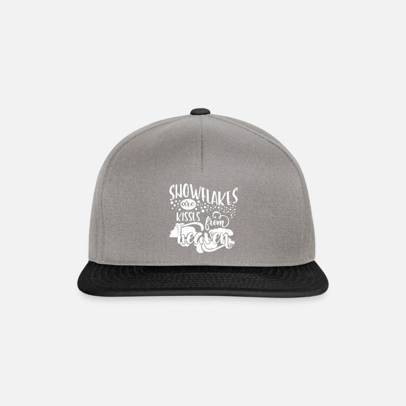 Schneeflocken - Snapback Cap - Graphit/Schwarz