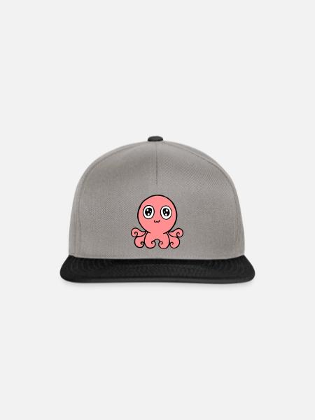 happy octopus - Snapback Cap - graphite/black
